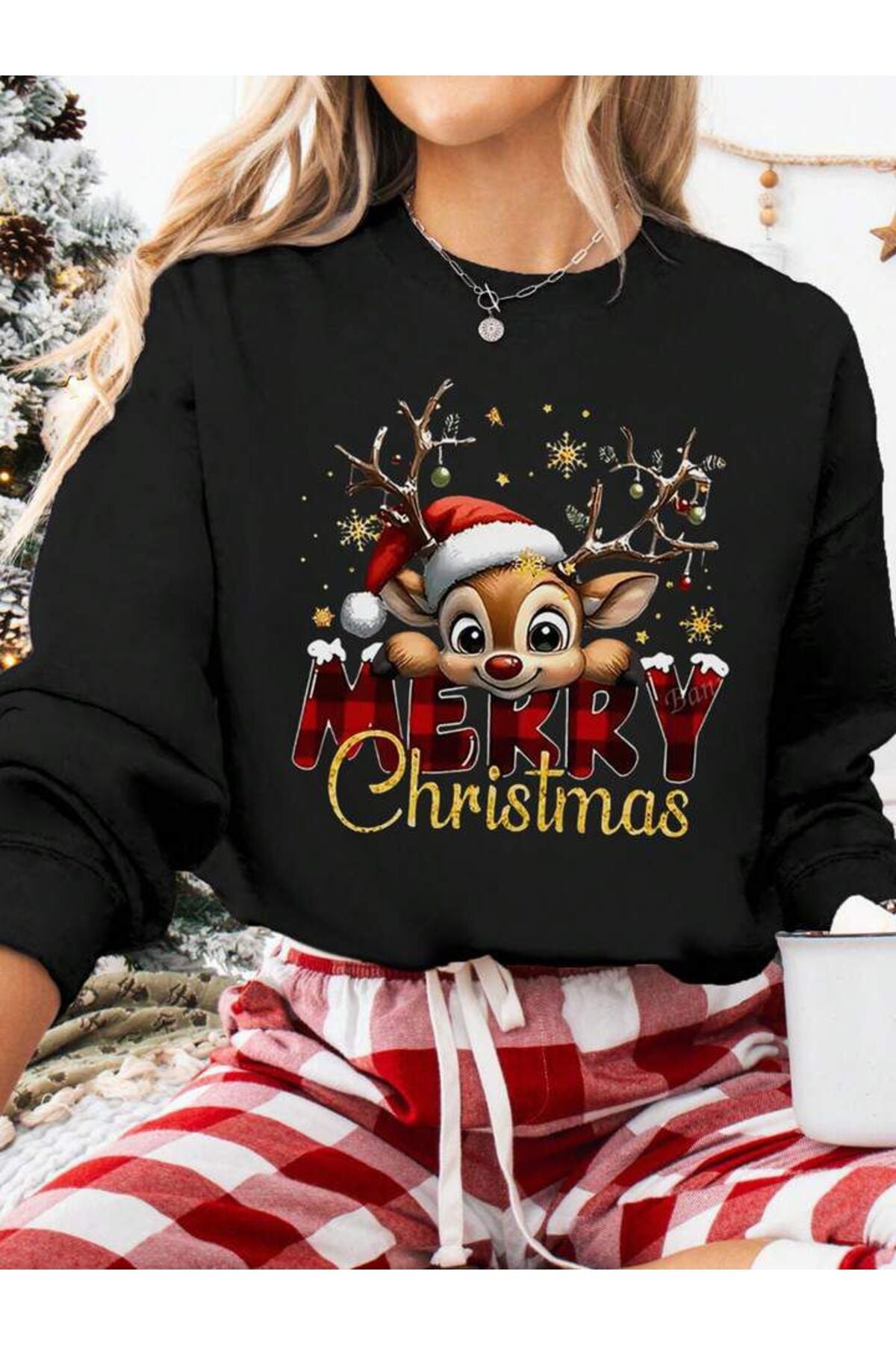 Yılbaşı Özel Seri Unisex Bisiklet Yaka Sweatshirt