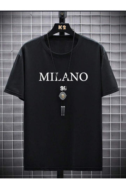 MILANO Baskılı Pamuklu Kısa Kol (Oversize) Tshirt