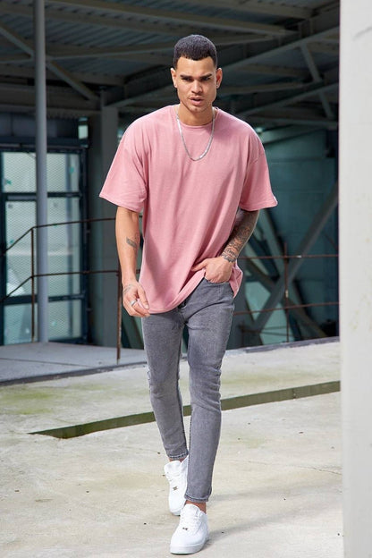Oversize Düz Baskısız Spor Tshirt