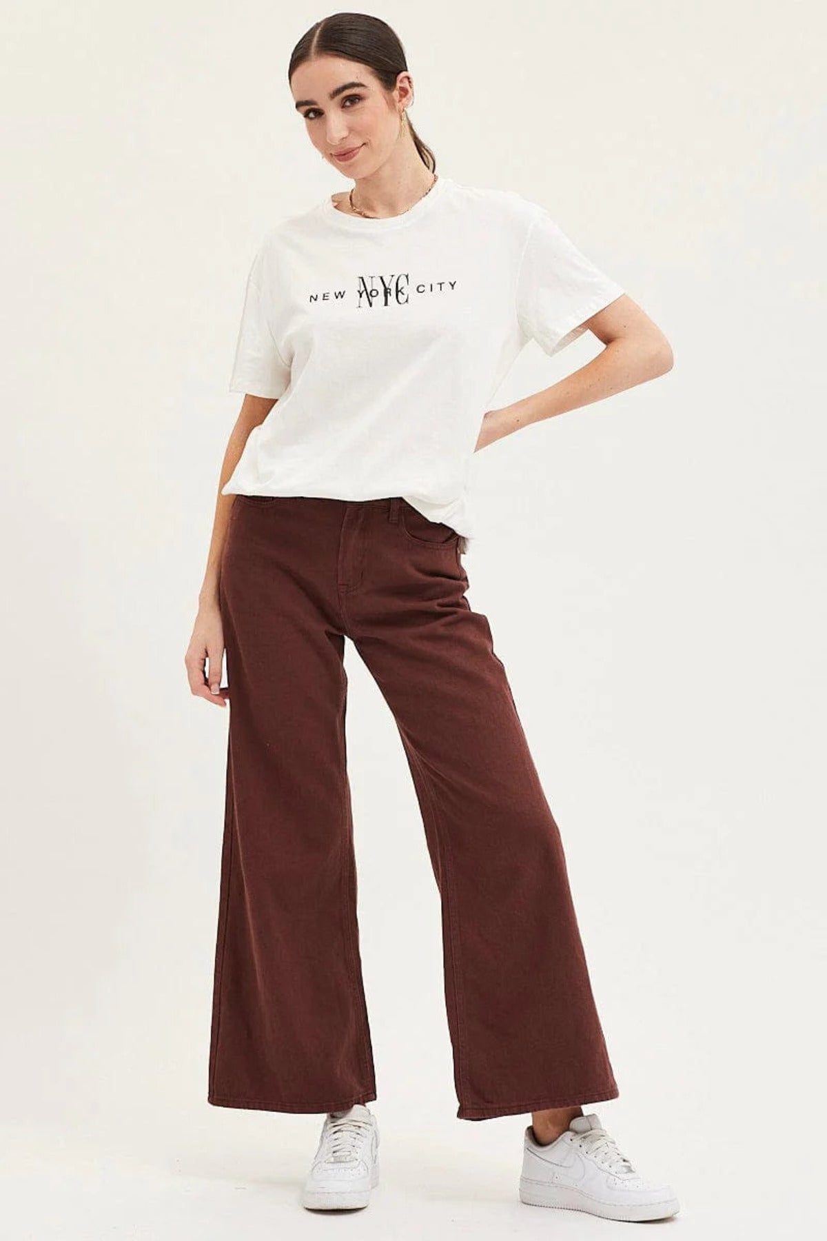 NEW YORK CITY Nyc Baskılı Unisex Kısa Kol Oversize Tshirt