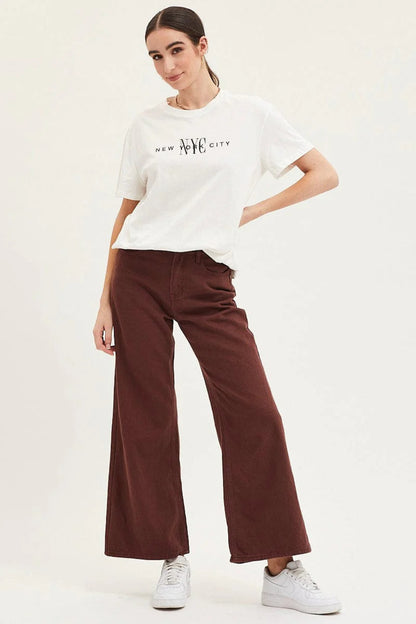 NEW YORK CITY Nyc Baskılı Unisex Kısa Kol Oversize Tshirt