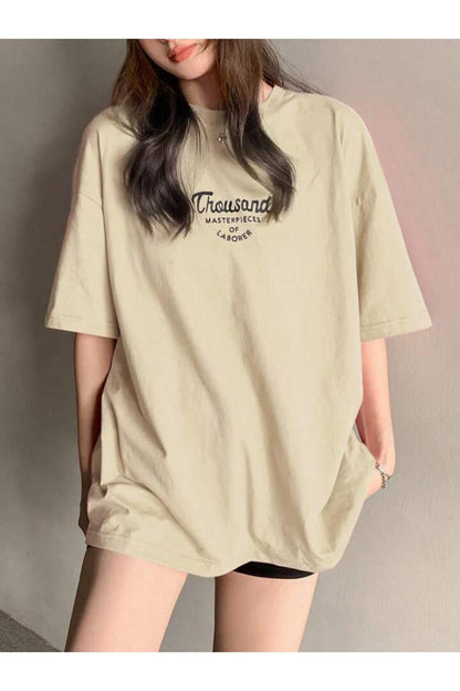 Thousand Baskılı Pamuklu Kısa Kol (Oversize) Tshirt