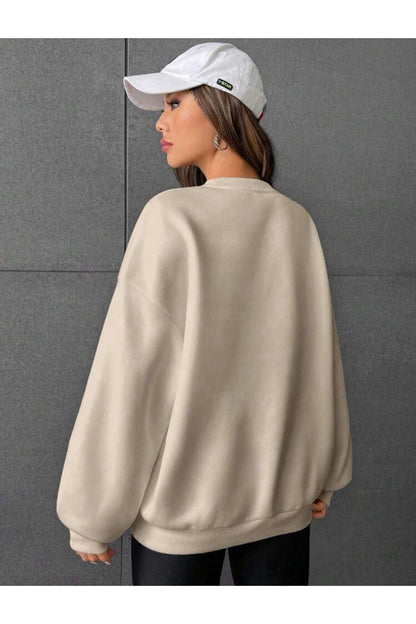 IT'S OKEY NOT TO BE PERFECT Baskılı Bisiklet Yaka Oversize Sweatshirt