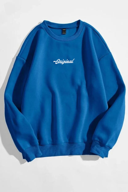 Sweatshirt Original Baskılı Bisiklet Yaka Unisex