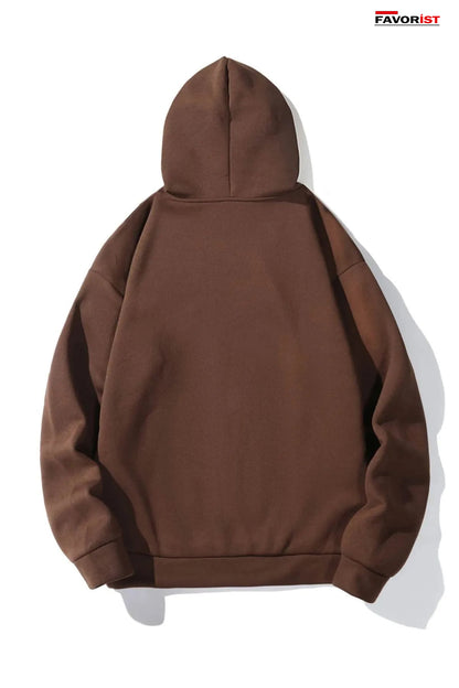 SAVAGE Baskılı Oversize Kapşonlu Sweatshirt