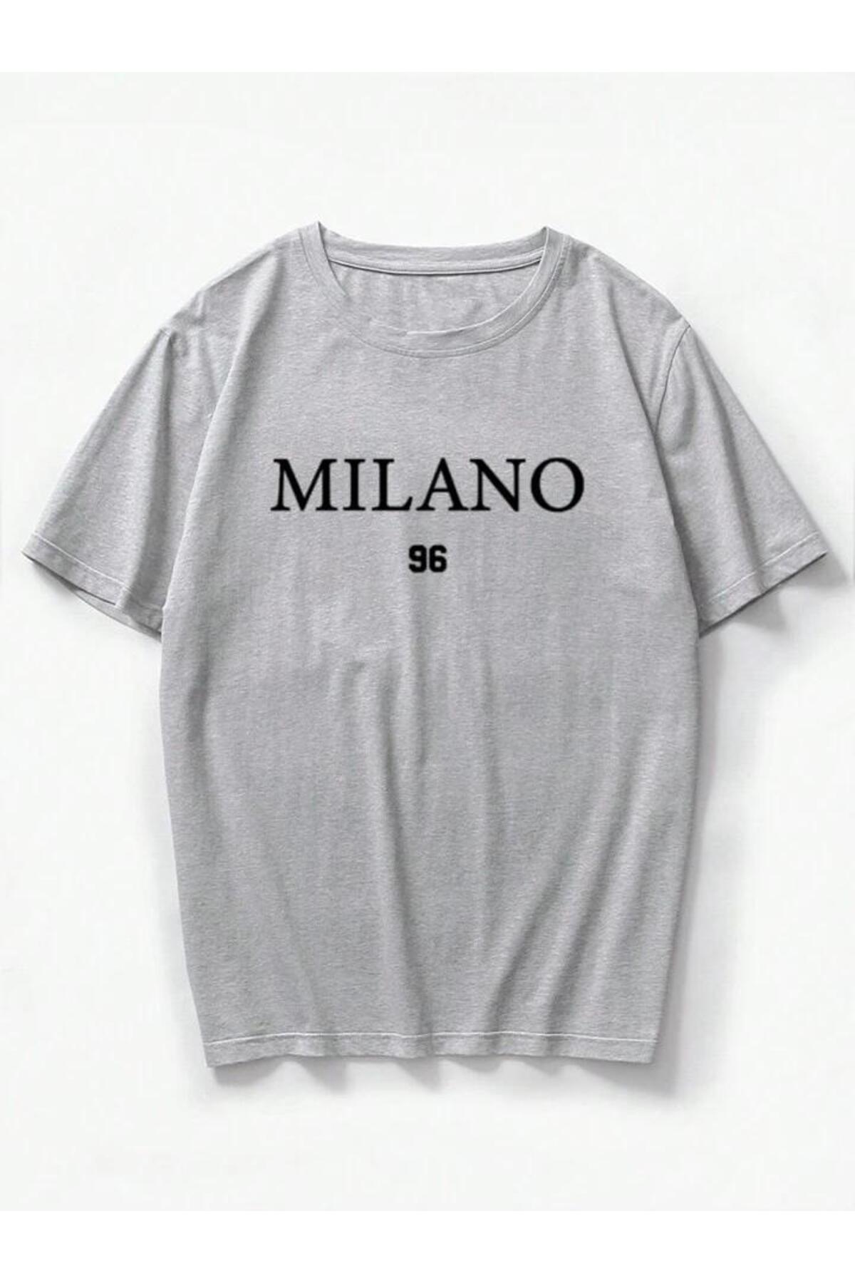MILANO Baskılı Pamuklu Kısa Kol (Oversize) Tshirt