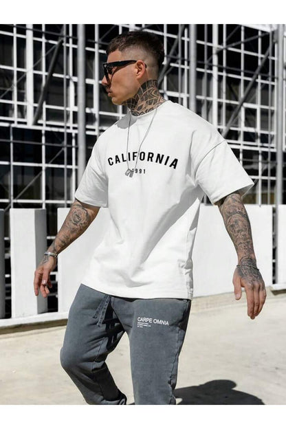 California 1991 Baskılı Erkek Tshirt ( Menswear)