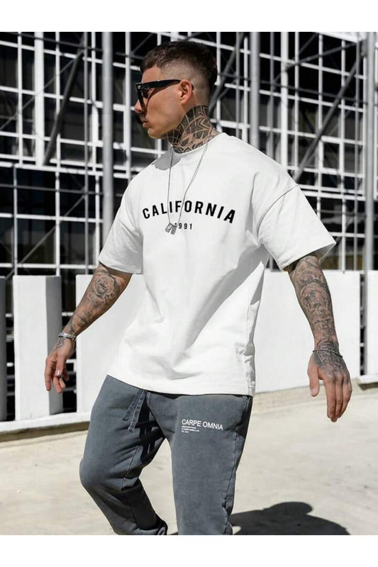 California 1991 Baskılı Erkek Tshirt ( Menswear)