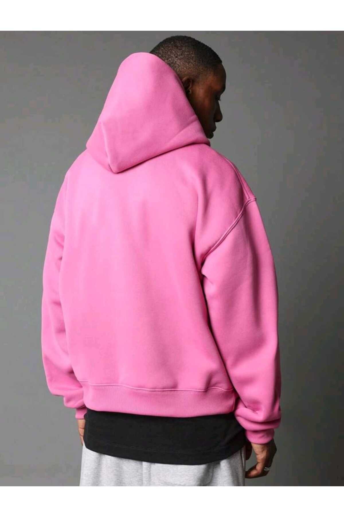 Unisex Basic Baskısız Pamuklu Oversize Kapüşonlu