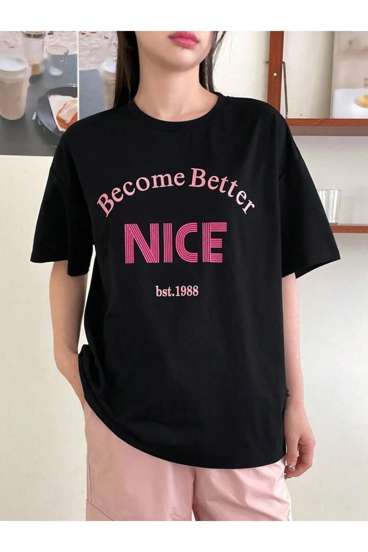 Become Better Nice Pamuklu Kısa Kol (Oversize) Tshirt