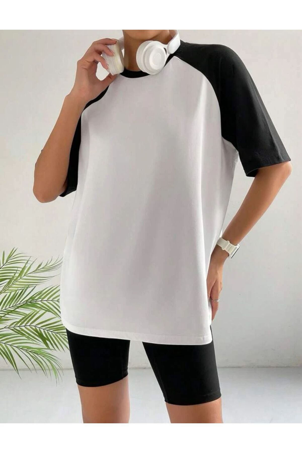 Raglan Sleeve ( Reglan Kol ) Pamuklu Geniş Kalıp Spor T-SHİRT