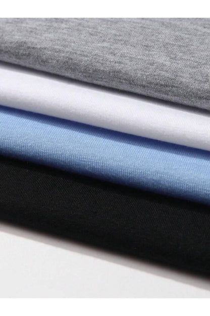 4 Adet Pamuklu Düz Oversize (Geniş Kalıp) T-SHİRT