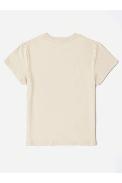it's Okay To Çiçekler Kısa Kollu Pamuklu Tshirt