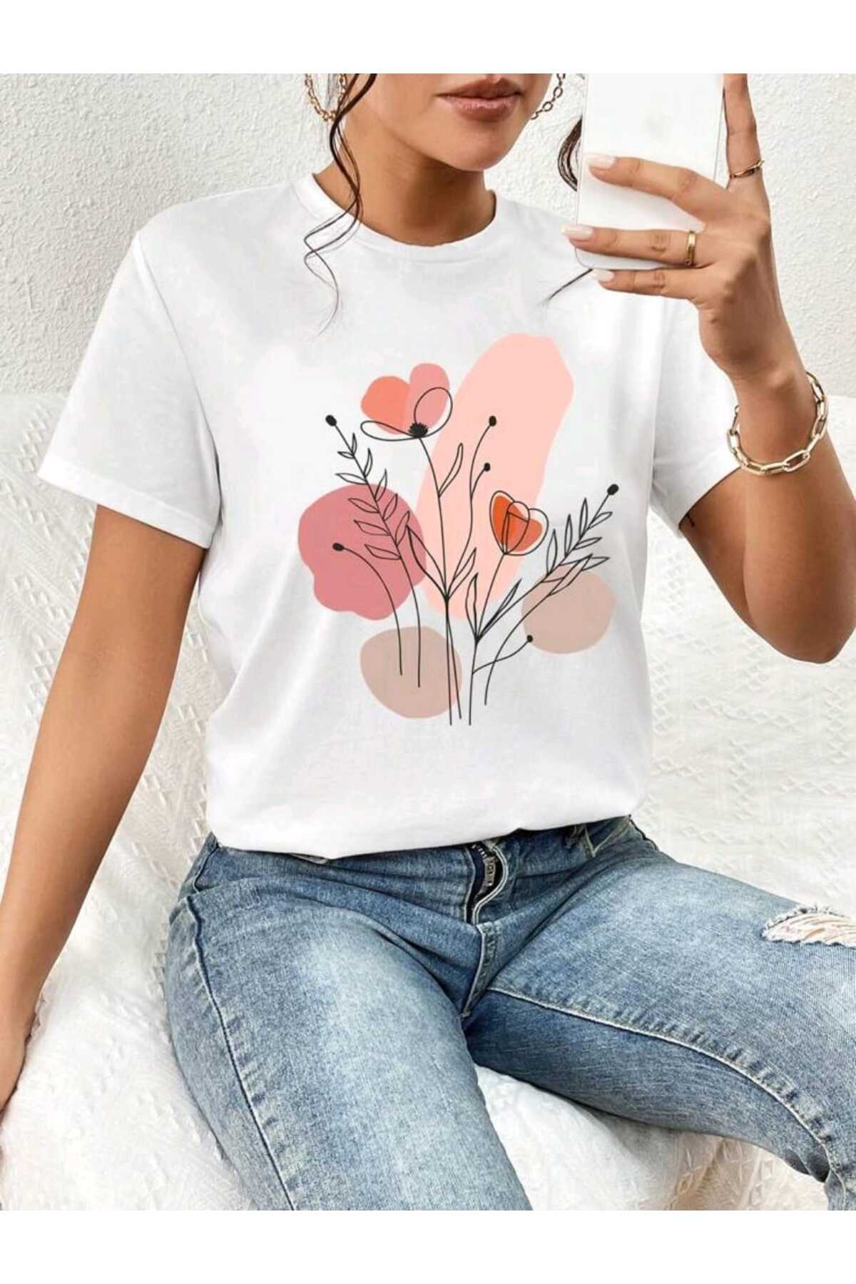 FLORAL Koleksiyonu Kadın Tshirt
