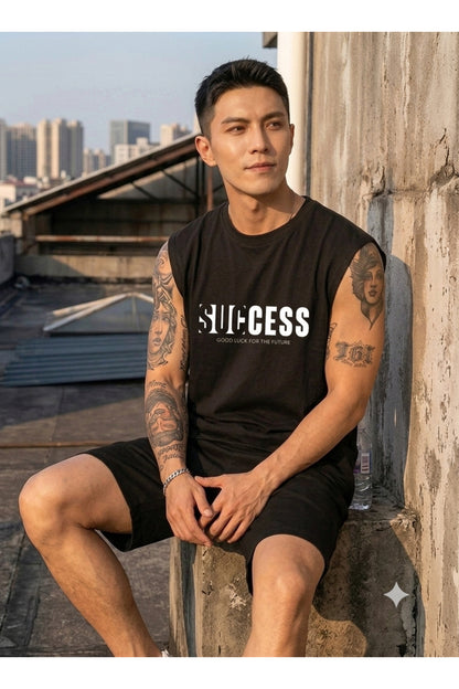 SUCCESS Erkek Sıfır Kol %100 Pamuk Penye