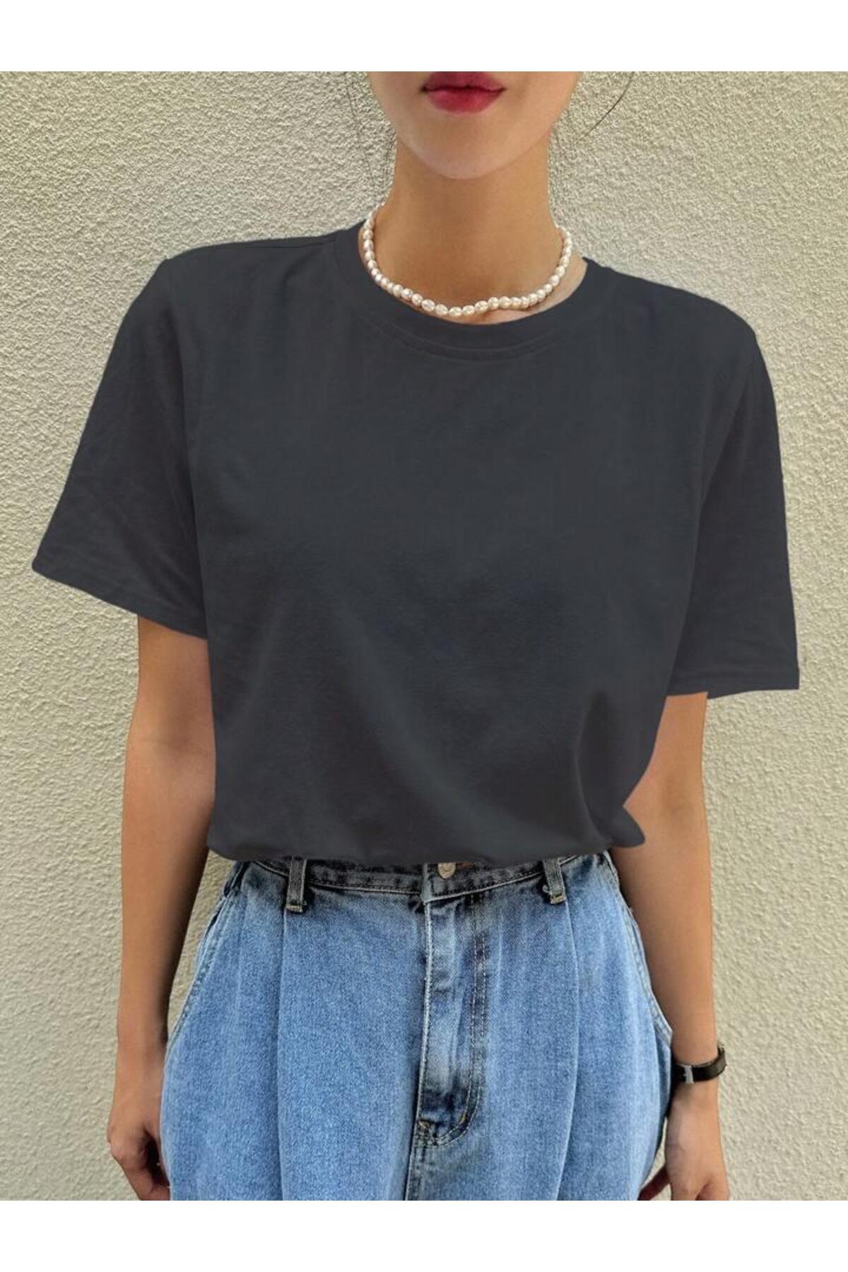 Rahat Kesim  Pamuklu Kısa Kol (Oversize) Tshirt