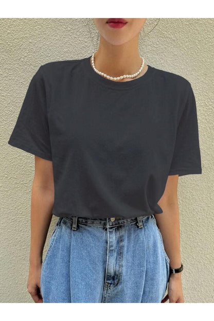 Rahat Kesim  Pamuklu Kısa Kol (Oversize) Tshirt