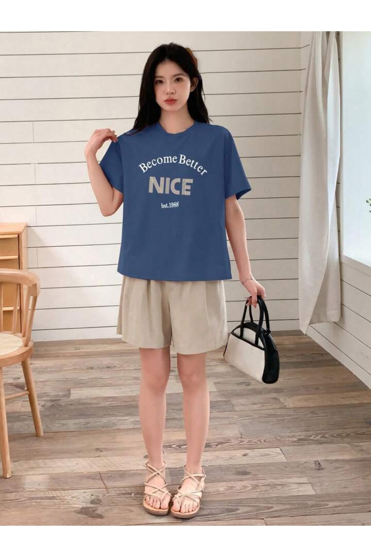 Become Better Nice Pamuklu Kısa Kol (Oversize) Tshirt