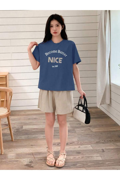 Become Better Nice Pamuklu Kısa Kol (Oversize) Tshirt