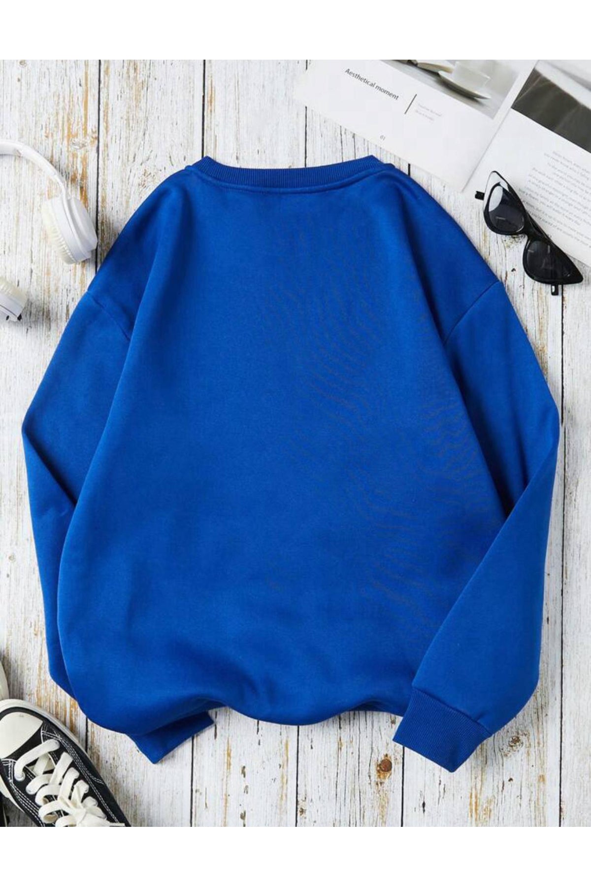 Sweatshirt Sunshine Baskılı Bisiklet Yaka