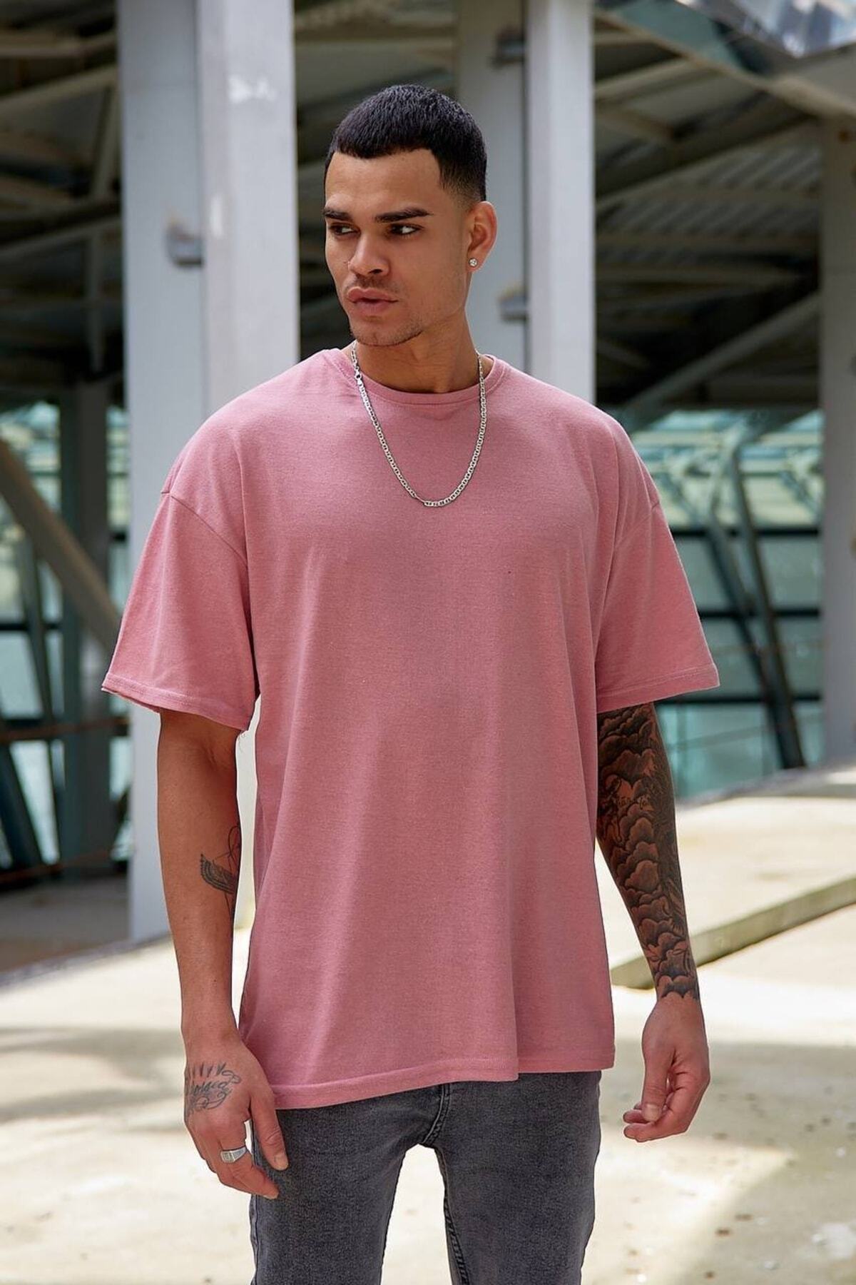 Oversize Düz Baskısız Spor Tshirt