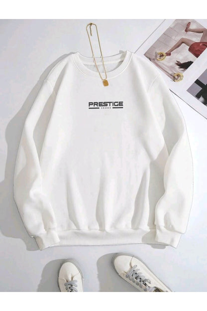 PRESTIGE Oversize Kalıp Bisiklet Yaka Sweatshirt