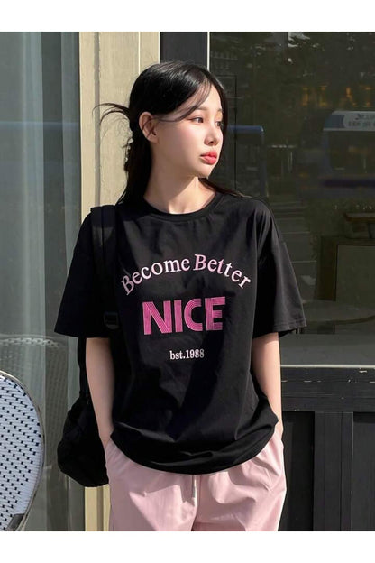 Become Better Nice Pamuklu Kısa Kol (Oversize) Tshirt