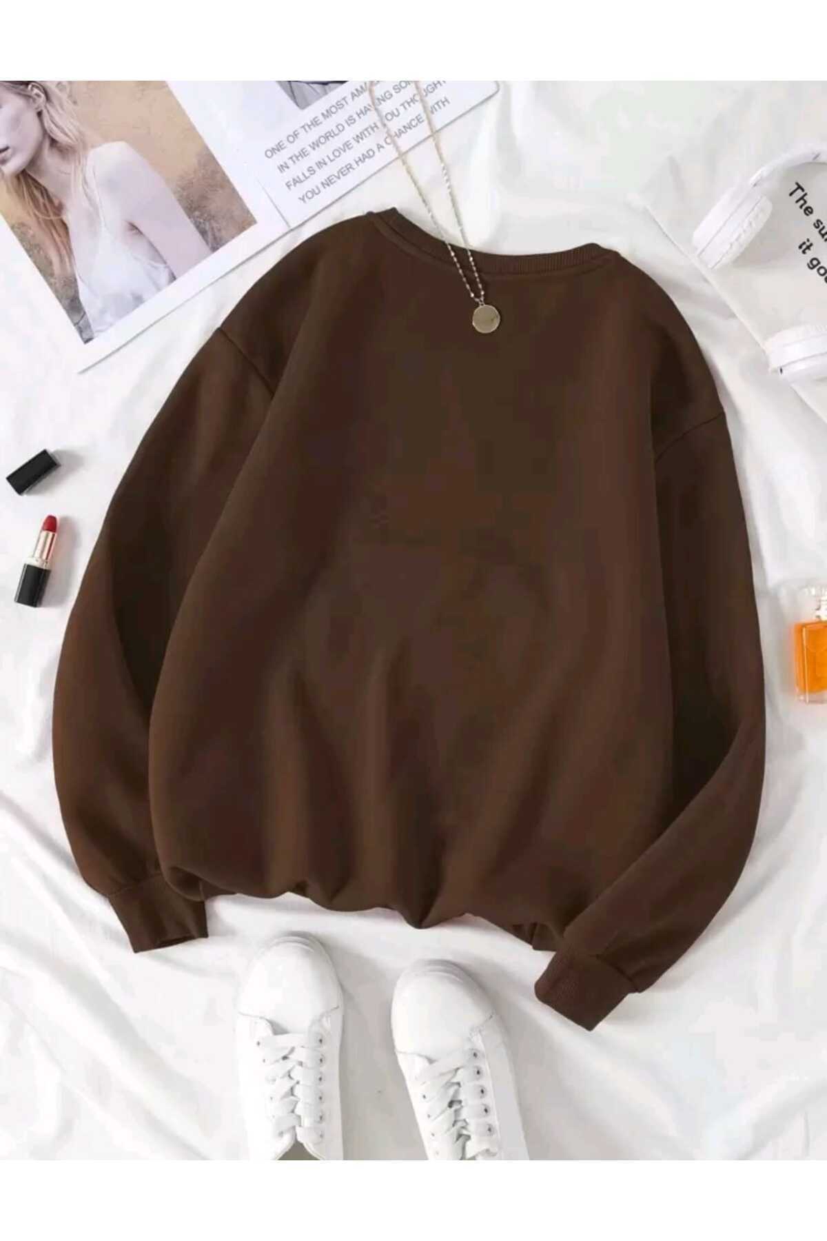 GRATITUDE OVERFLOW Baskılı Bisiklet Yaka Pamuklu Unisex Sweatshirt