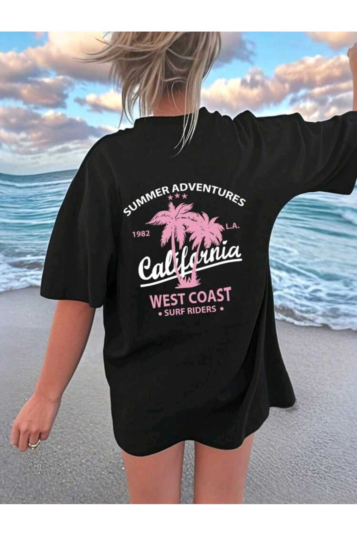 YAZ Koleksiyonu SIRT BASKILI Kadın Tshirt