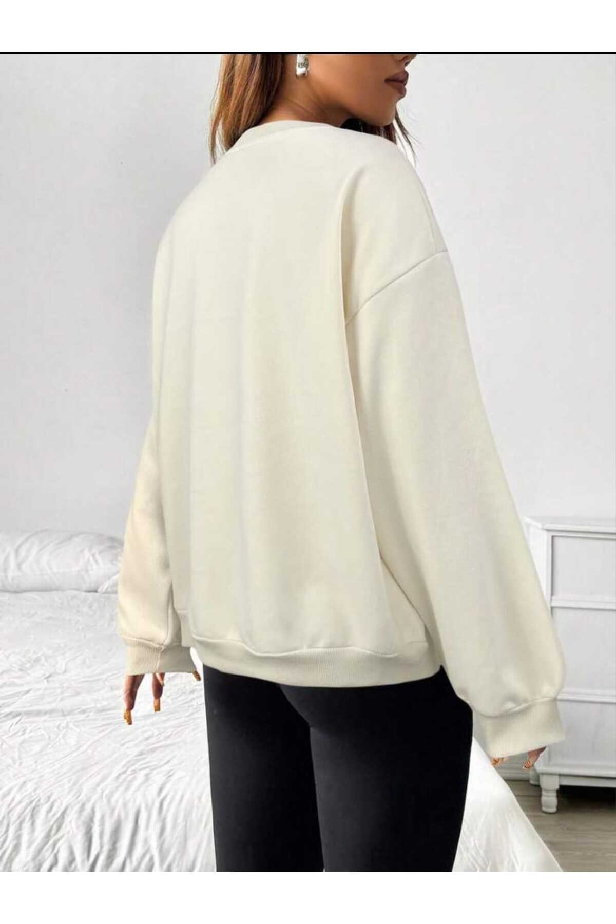 Uğur Böceği Baskılı PAMUKLU SWEATSHİRT
