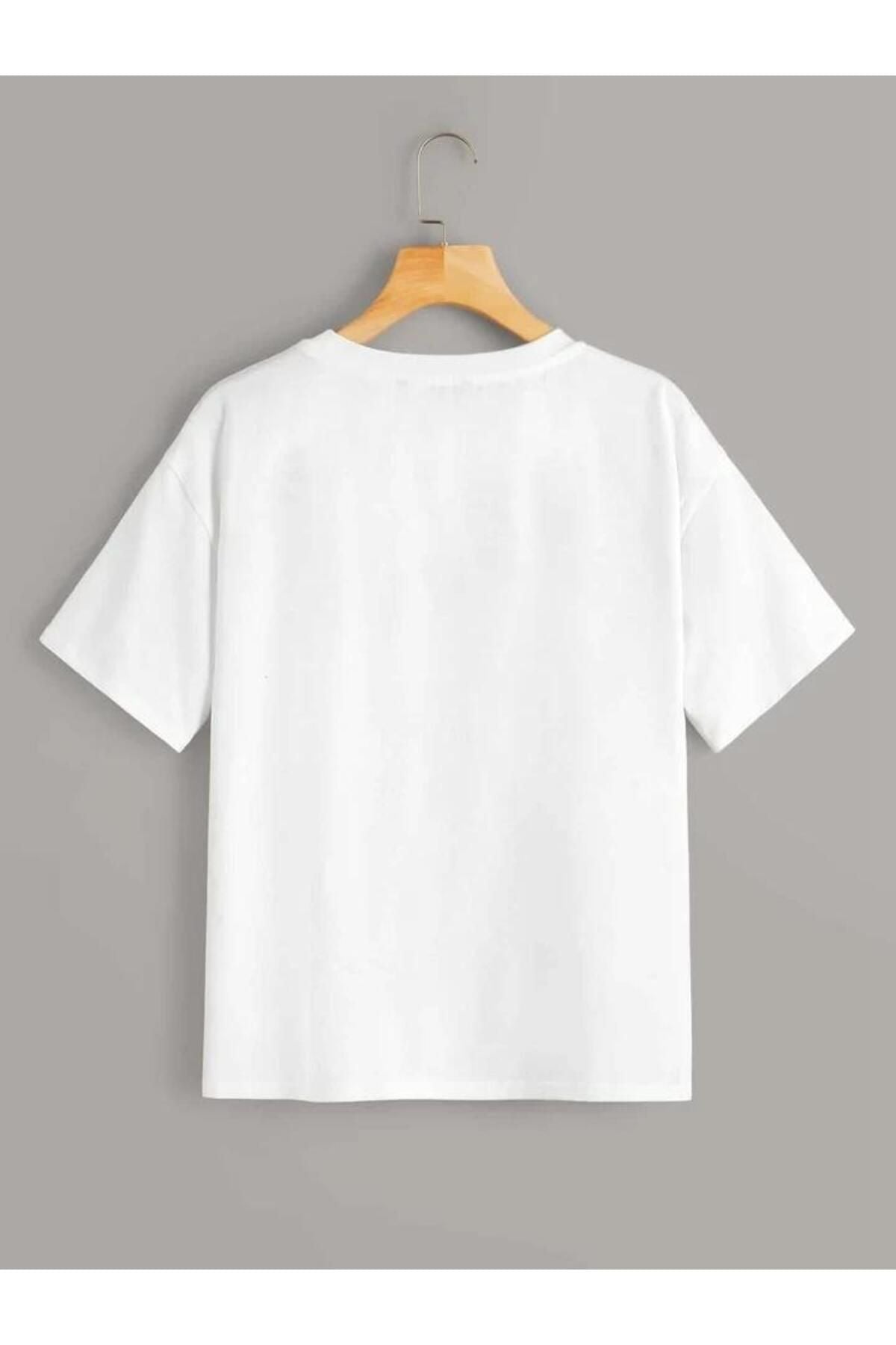Beautiful Soul Baskılı Oversize Geniş Kalıp Pamuklu T-shirt Unisex