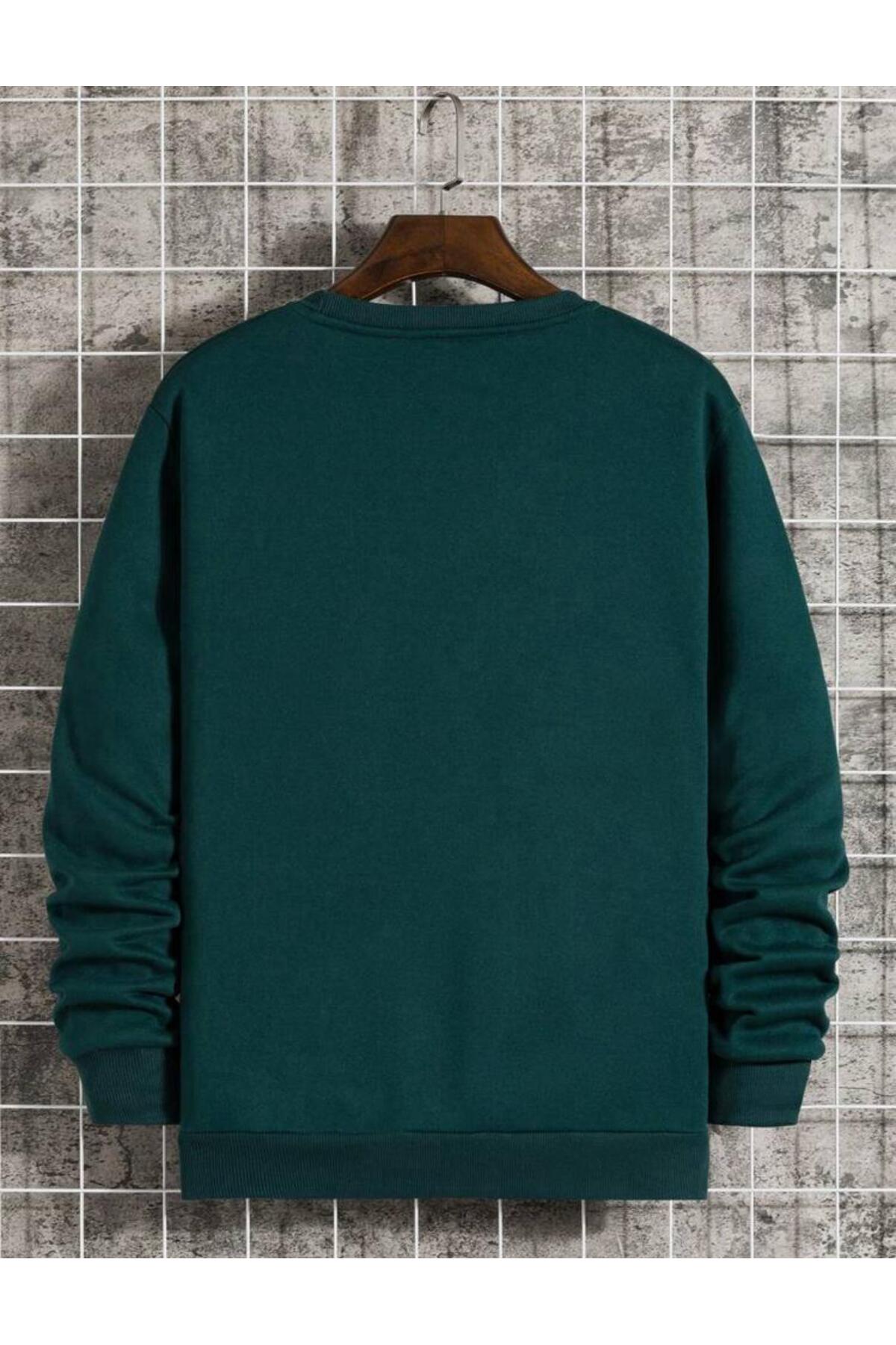 Los Angeles California Baskılı Bisiklet Yaka Pamuklu Sweatshirt