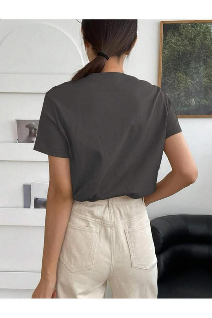 DIAMOND Oversize Bisiklet Yaka Pamuklu T-SHİRT