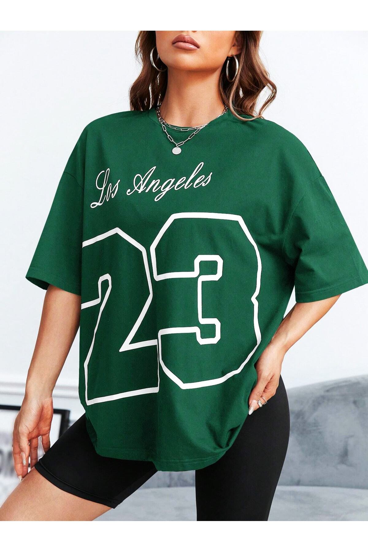 Los Angeles 23 Baskılı Unisex ( Geniş Kalıp ) Oversize T-SHİRT