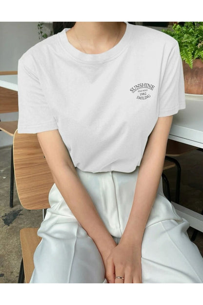 SUNSHINE Baskılı Oversize Tshirt