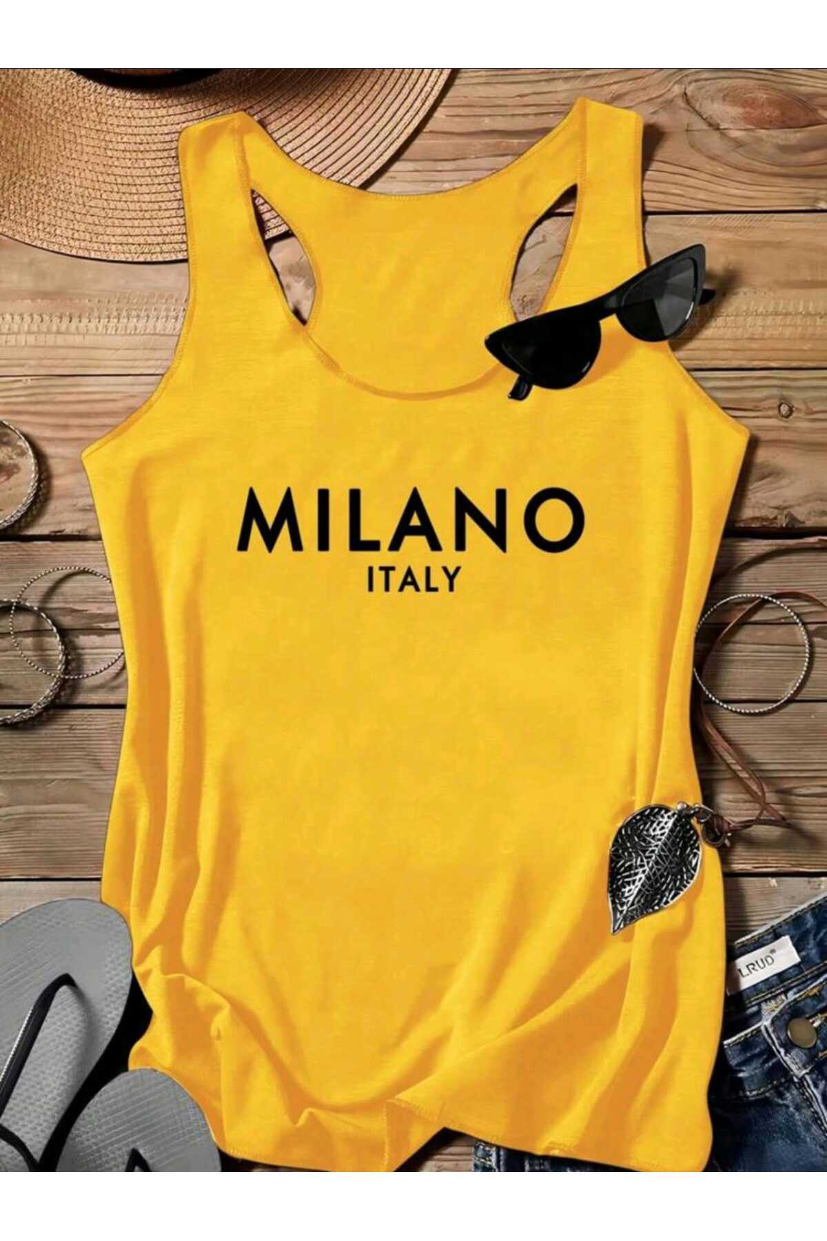 MİLANO ITALY Yüzücü Kadın Atlet Tshirt