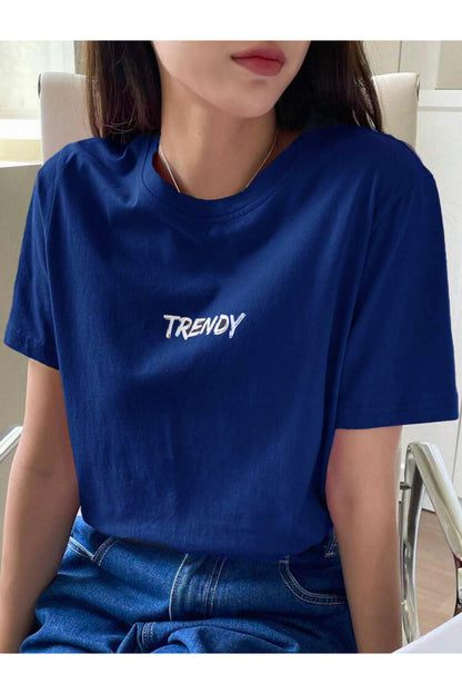 TRENDY Baskılı Oversize Geniş Kalıp Pamuklu T-shirt Unisex