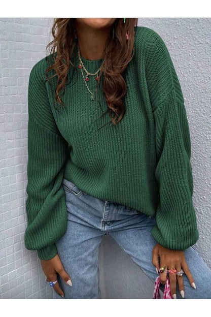 TRİKO Örme Oversize Bisiklet Yaka Kazak Yeni BTK