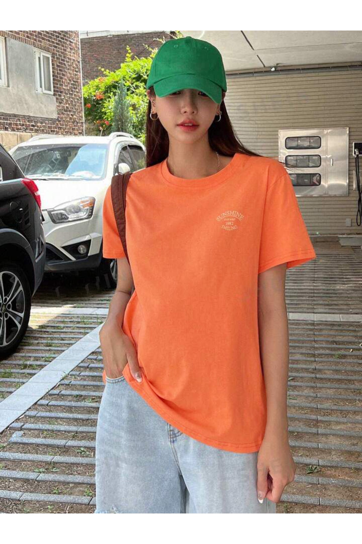 SUNSHINE Baskılı Oversize Tshirt