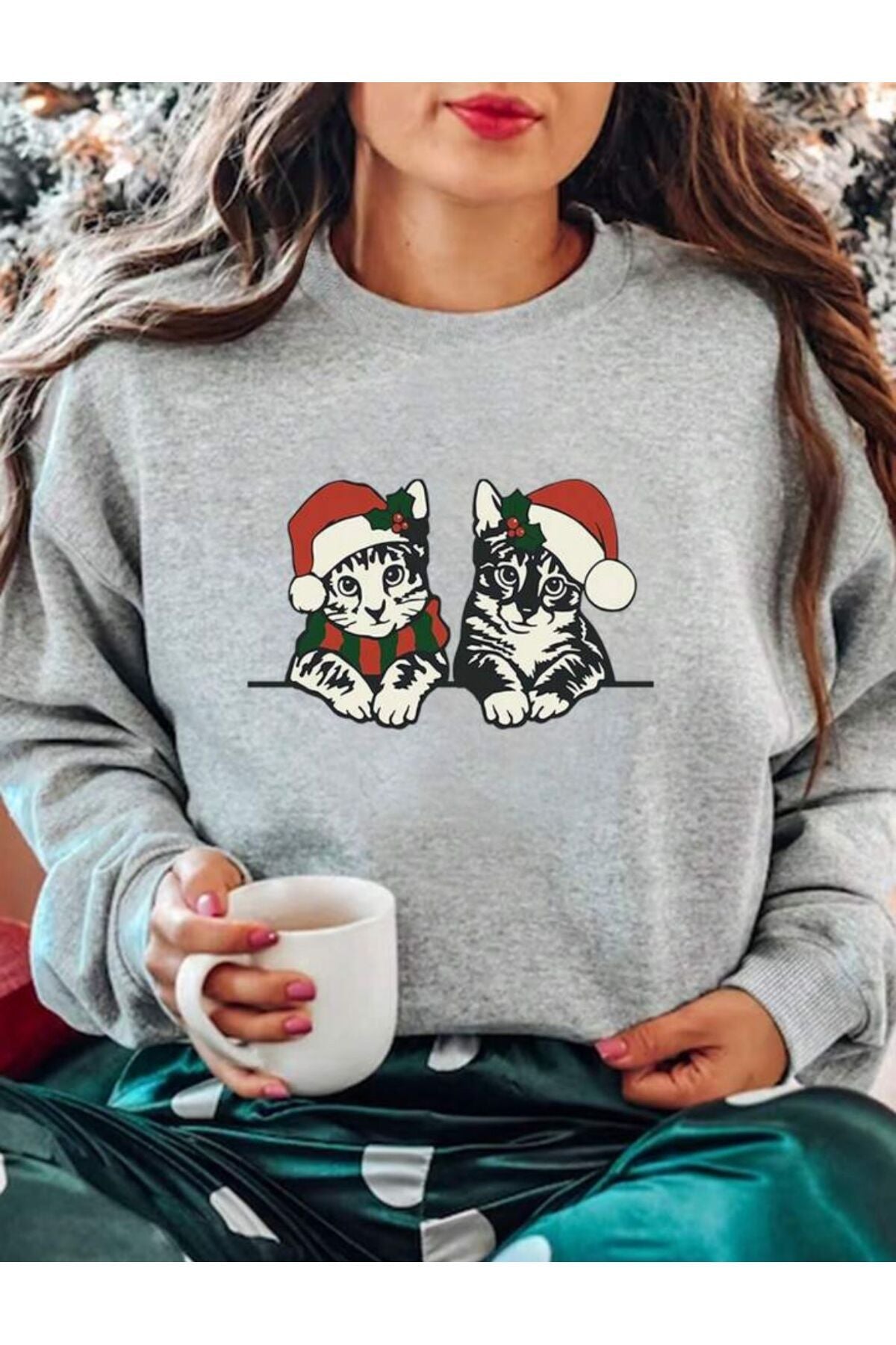 Yılbaşı Özel Seri Unisex Bisiklet Yaka Sweatshirt