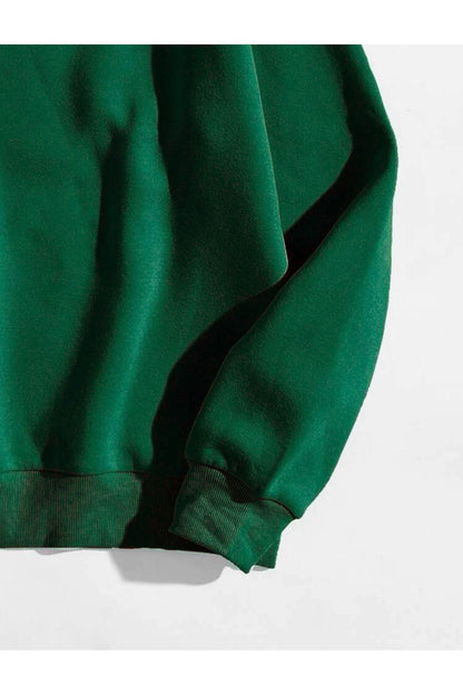 Embrace Kelebek Baskılı Bisiklet Yaka Sweatshirt