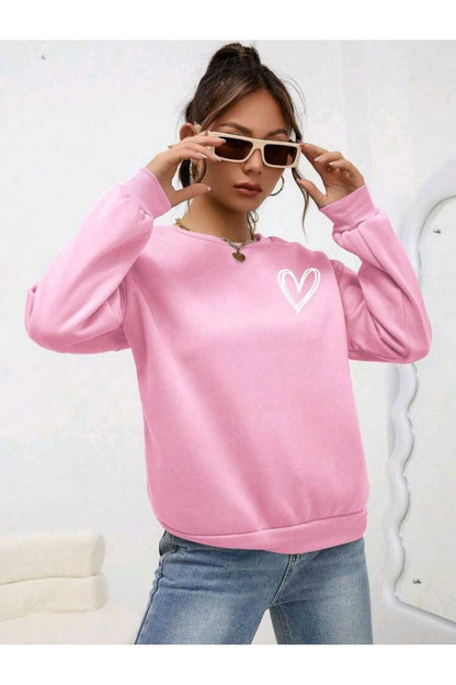 KALP Baskılı Bisiklet Yaka Sweatshirt ( SOFT ) Geniş Kalıp ( Oversize )