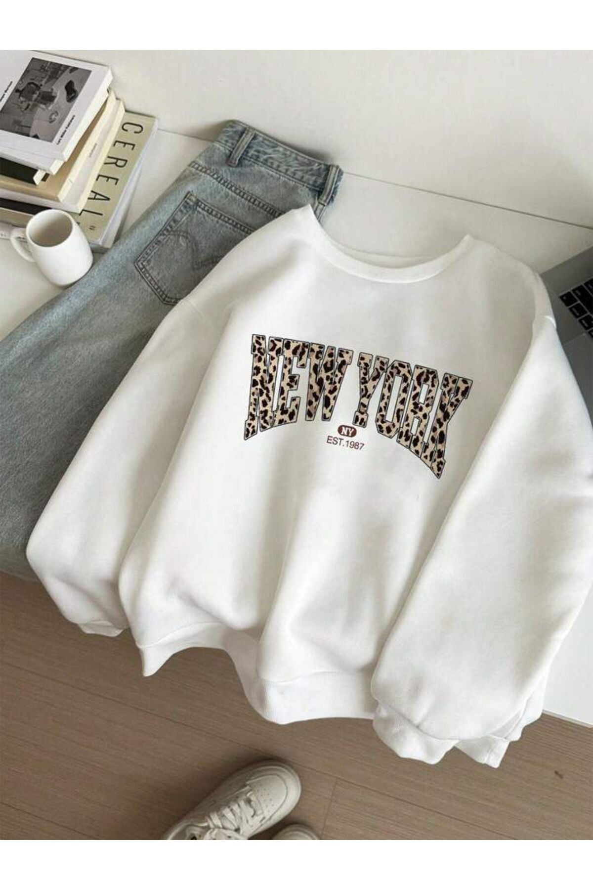 NEWYORK PAMUKLU UNİSEX SWEATSHİRT