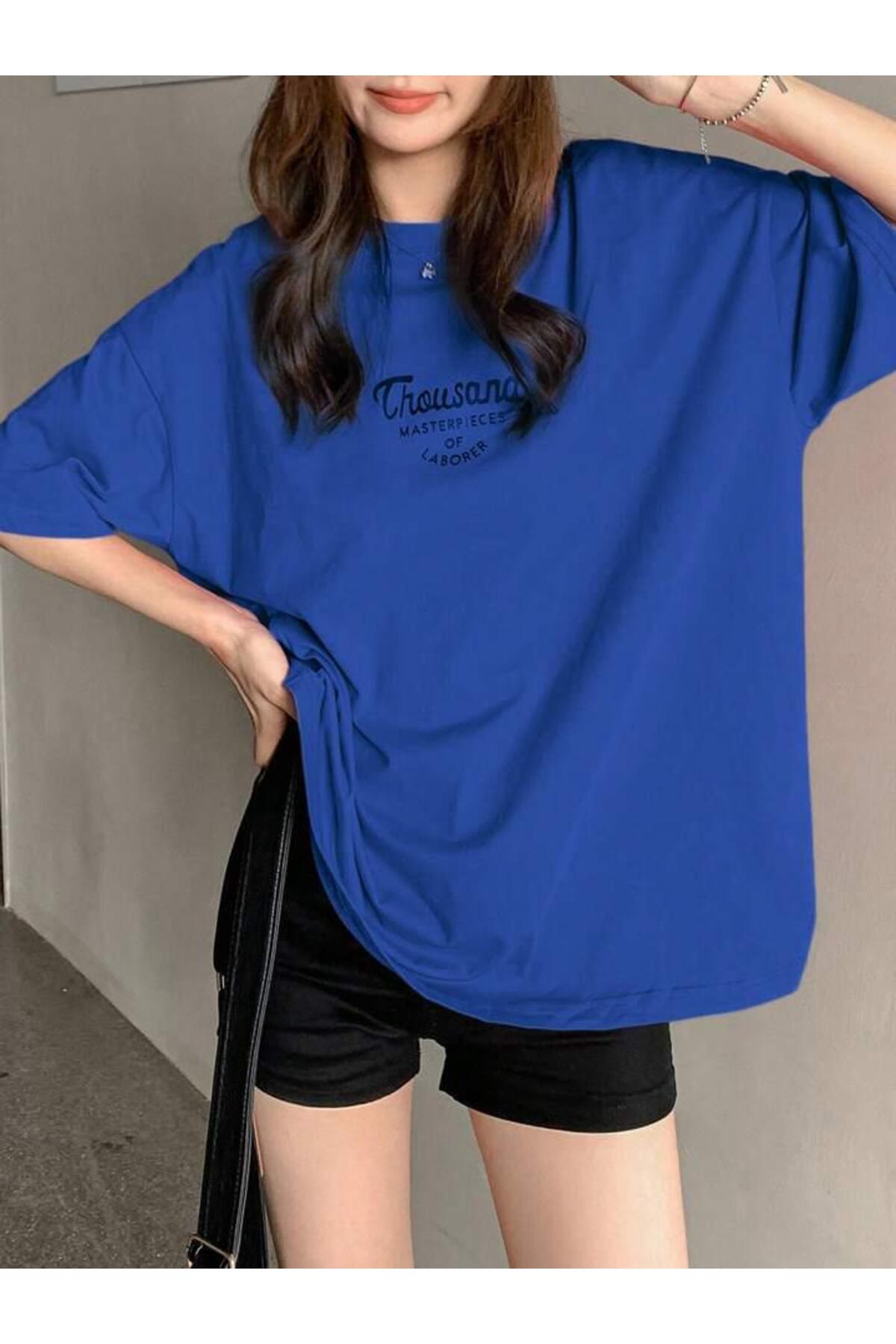 Thousand Baskılı Pamuklu Kısa Kol (Oversize) Tshirt