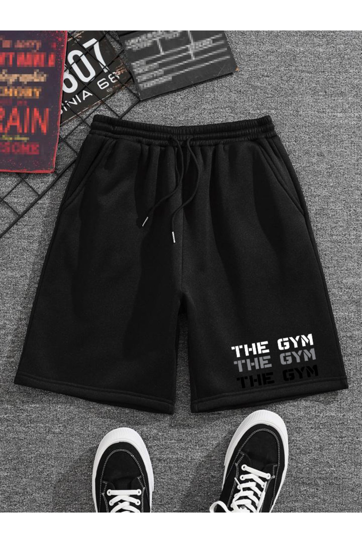 THE GYM Cepli Lastikli Bel Spor Şort
