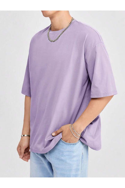 Erkek Giyim Rahat Kesim  Pamuklu Kısa Kol (Oversize) Tshirt