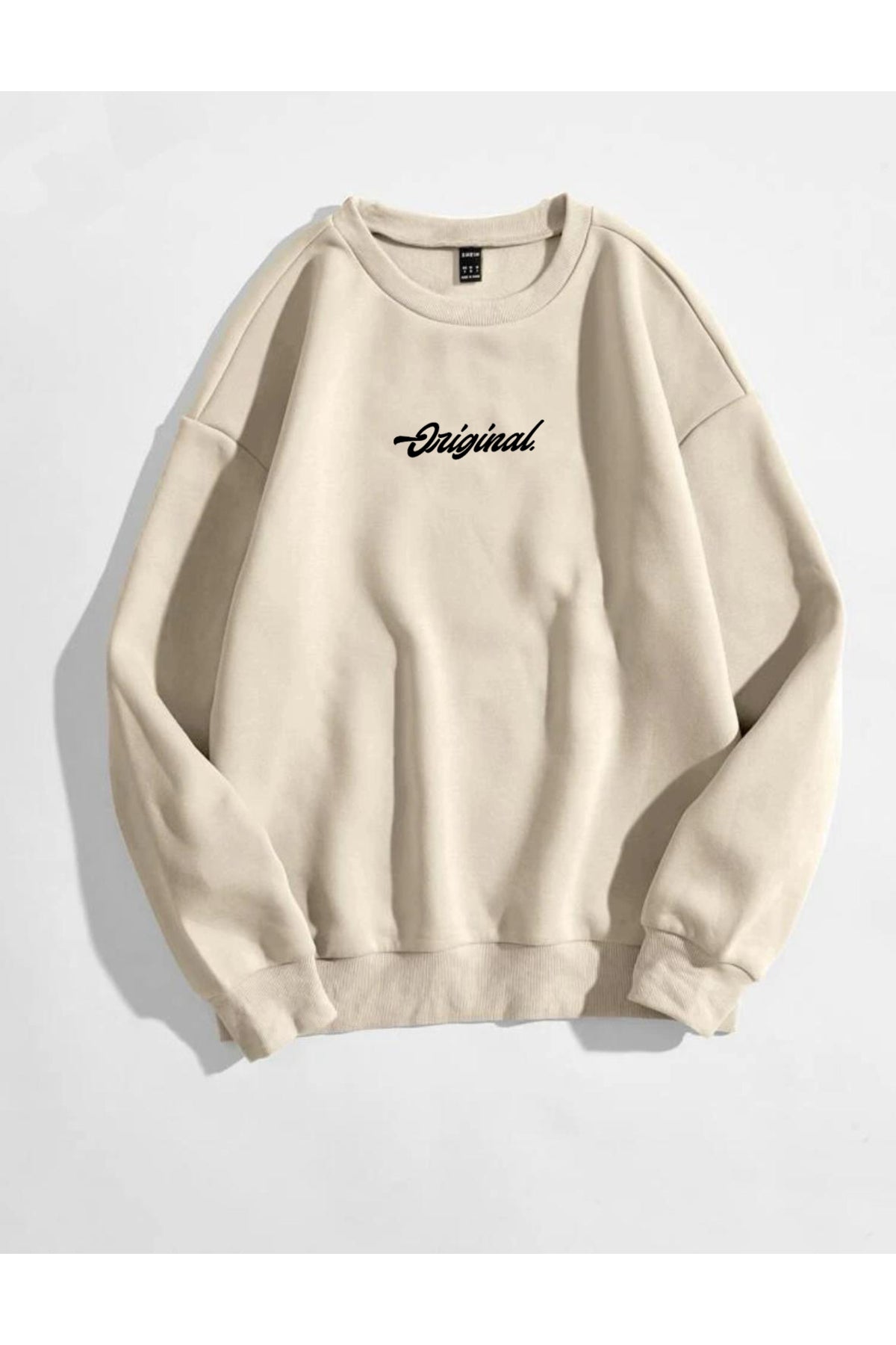 Sweatshirt Baskılı Bisiklet Yaka Unisex
