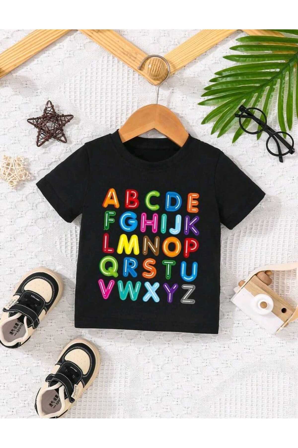 Çocuk MİX Baskılı Bisiklet Yaka Pamuklu T-shirt