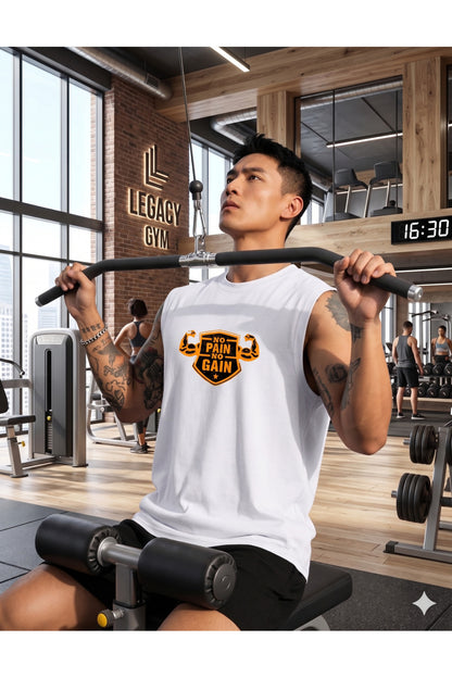 No Paın No Gaın Yıldız SIFIR KOL T-Shirt