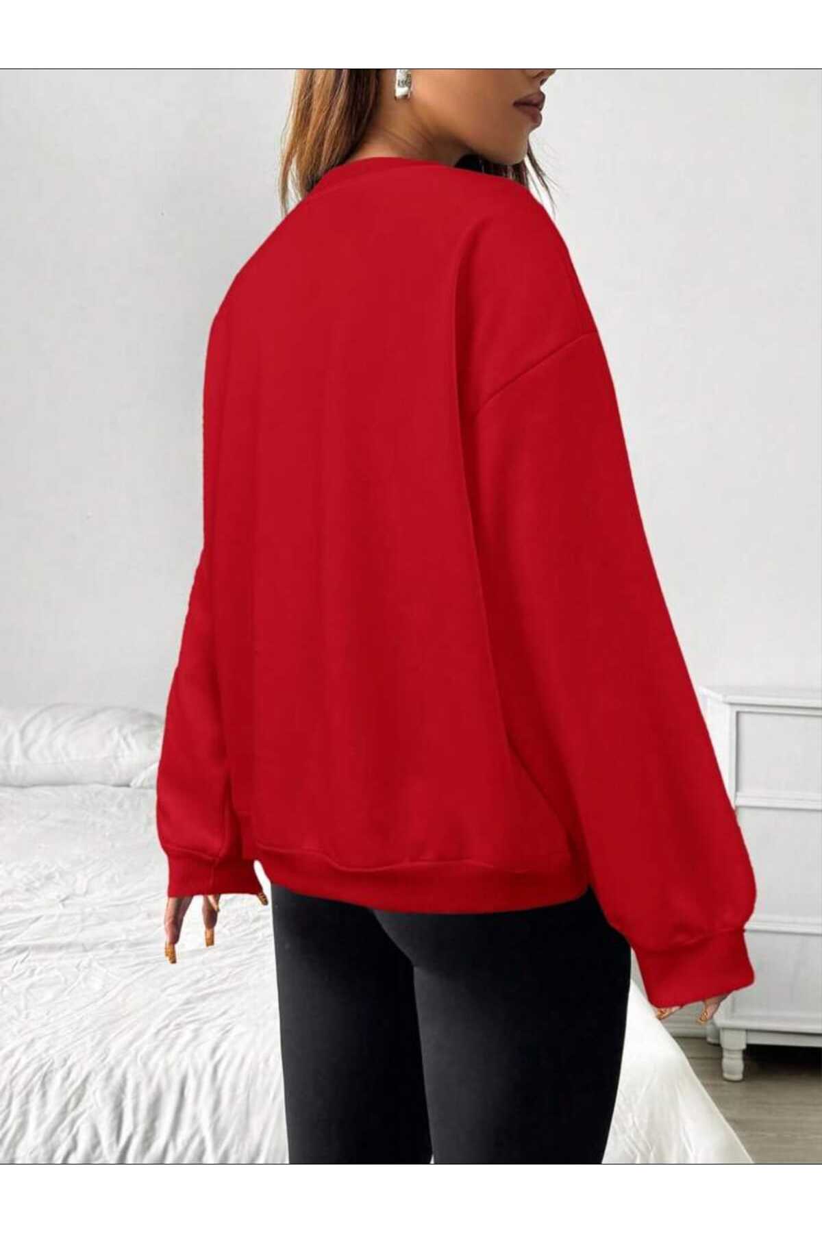 Uğur Böceği Baskılı PAMUKLU SWEATSHİRT
